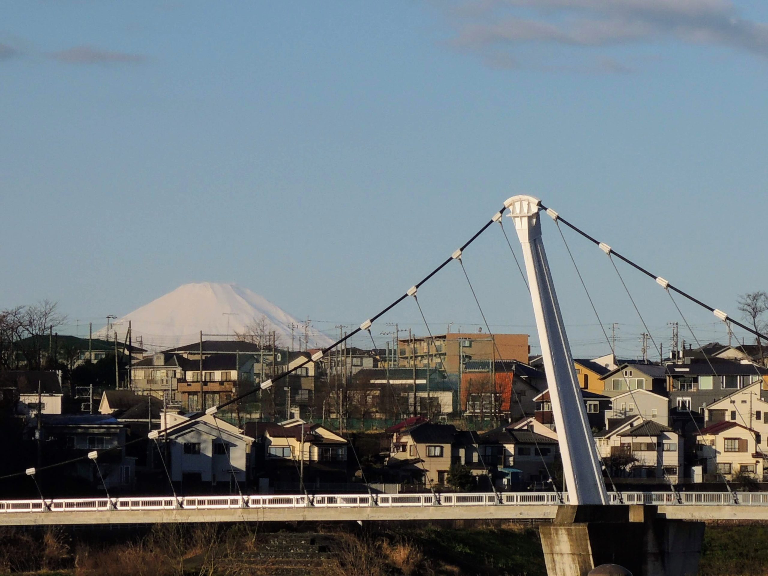 富士と鷺舞橋（近景）